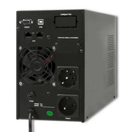  UPS szünetmentes tápegység, Online, Tiszta szinusz. 1 kVA / 800 W | LCD.  52640 Qoltec
