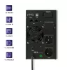  UPS szünetmentes tápegység, Online, Tiszta szinusz. 1 kVA / 800 W | LCD.  52640 Qoltec