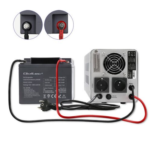 Szünetmentes tápegység (UPS) és inverter, FŰTÉSHEZ is. 500 VA, 12/230 V, Tiszta szinusz. 50719