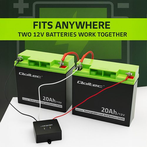 Feszültség kiegyenlítő 24 V-os akkumulátor telephez. 2 x 12 V, 5 A, LiFePO4, AGM, GÉL. 51097