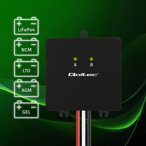 Feszültség kiegyenlítő 24 V-os akkumulátor telephez. 2 x 12 V, 5 A, LiFePO4, AGM, GÉL. 51097