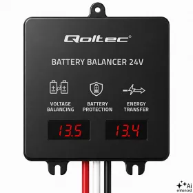   Feszültség kiegyenlítő 24 V-os akkumulátor telephez. LED. 2 x 12 V, 5 A, LiFePO4, AGM, GÉL. 51078