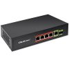 PoE Switch 4 x  RJ45 PoE,  1 x RJ45 Uplink, 1 x SFP,  65 W, 1000 Mb/s. 52296