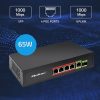 PoE Switch 4 x  RJ45 PoE,  1 x RJ45 Uplink, 1 x SFP,  65 W, 1000 Mb/s. 52296