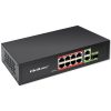 PoE Switch 8 x  RJ45 PoE,  2 x RJ45 Uplink, 1 x SFP,  120 W, 1000 Mb/s. 52297