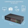 PoE Switch 8 x  RJ45 PoE,  2 x RJ45 Uplink, 1 x SFP,  120 W, 1000 Mb/s. 52297