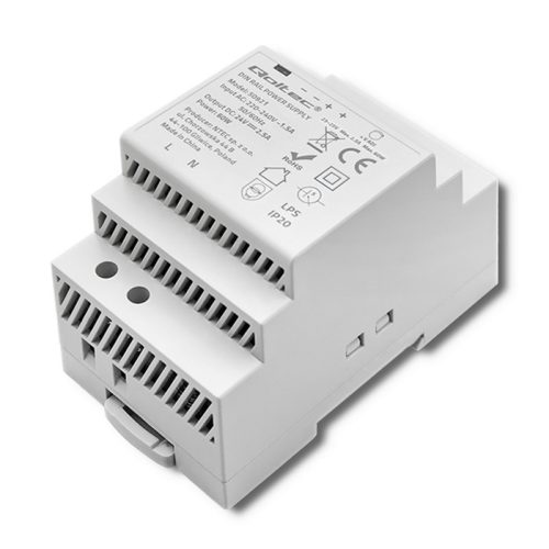 Sínre szerelhető 24 V 2500 mA stabilizált tápegység. 50921