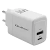 GaN 45 W-os töltő 5-20 V, 1,5-3 A, 1 x USB-C PD, 1 x USB QC 3.0. 51825