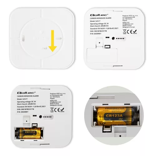 LCD kijelzős szén-monoxid (CO) riasztó. 52577