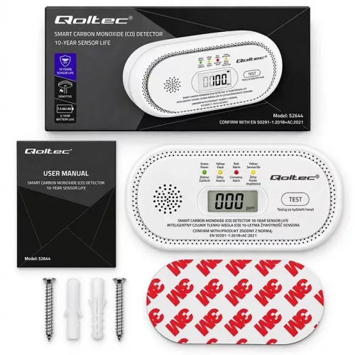 LCD kijelzős szén-monoxid (CO) riasztó. 52644