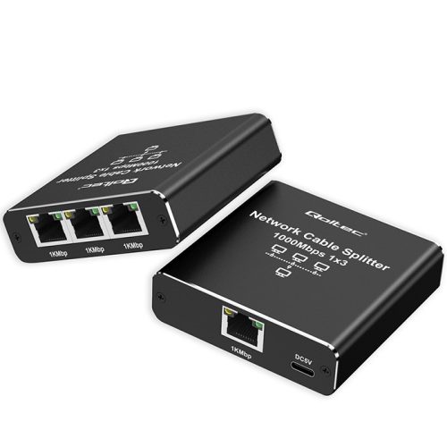 Mini Switch 1 + 3 RJ45,  1000 Mb/s , USB-C , Alumínium. 52294
