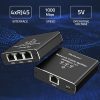 Mini Switch 1 + 3 RJ45,  1000 Mb/s , USB-C , Alumínium. 52294