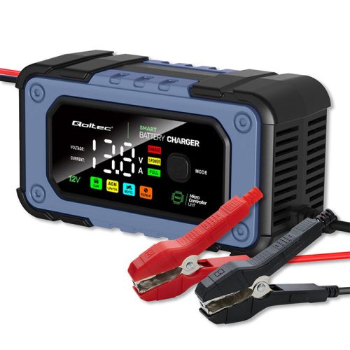 Automata autó és motorkerékpár akkumulátor töltő, 4-140 Ah, 12 V, 7 A. 52486