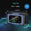 Automata autó és motorkerékpár akkumulátor töltő, 4-140 Ah, 12 V, 7 A. 52486