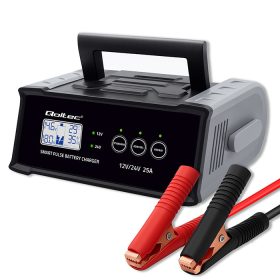   Mikroprocesszoros akkumulátor töltő 12V, 24V, 25A . Regeneráló funkcióval. AGM, GEL, SLA akkumulátorokhoz .LCD. 52514