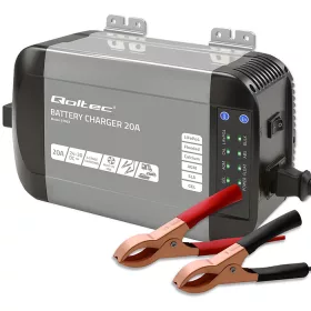   Akkumulátor töltő, zselés, folyékony elektrolitos, AGM, GEL, kálcium, LiFePO4, EFB akkumulátorokhoz, 24 V, 20 A. 51953