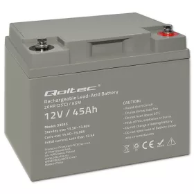 Zárt savas akkumulátor AGM 12 V 45 Ah. 53035. Qoltec