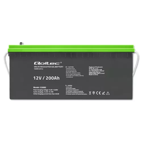 Zárt savas akkumulátor, GÉL, 12 V, 200 Ah. 53083