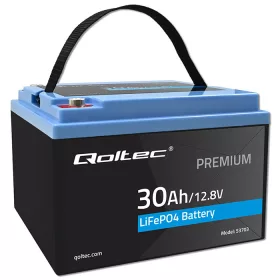  LiFePO4 lítium-vas-foszfát akkumulátor. 12,8V. 30Ah. 384 Wh. BMS. 53703