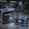 Mikroprocesszoros akkumulátor töltő, regeneráló funkcióval, LCD kijelzővel, LiFePO4, AGM, GEL, EFB, SLA akkumulátorokhoz, 12 V, 10 A. 52668