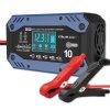 Automata autó akkumulátor töltő, 200 Ah-ig, 12 - 24 V, 10 A. AGM, GEL, LiFePO4. 52482