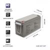 Zárt savas akkumulátor AGM 12 V 150 Ah. 53068. Qoltec