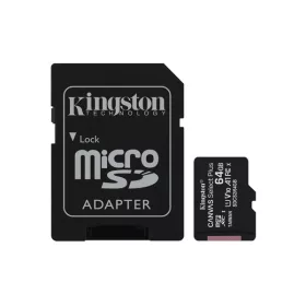   Kingston CANVAS Select Plus micro SD kártya, 100 MB/s, Full HD video, Class 10, 64 GB, SD adapterrel. SDCS2/64GB
