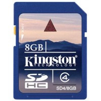 Kingston SD kártya. CL4. 8 GB