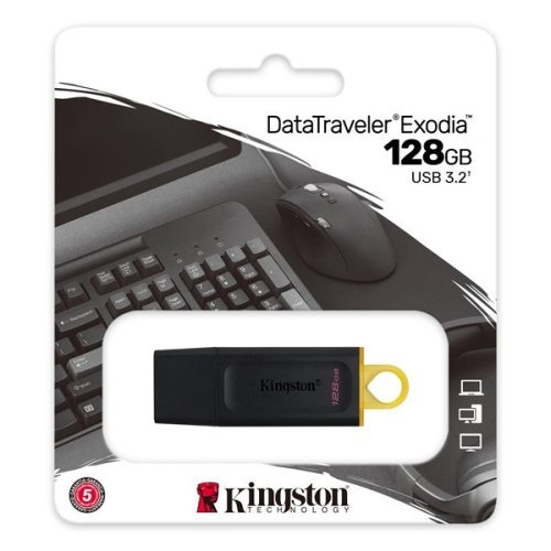 Kingston DataTraveler Exodia pendrive, USB 3.2, 128 GB. DTX/128GB