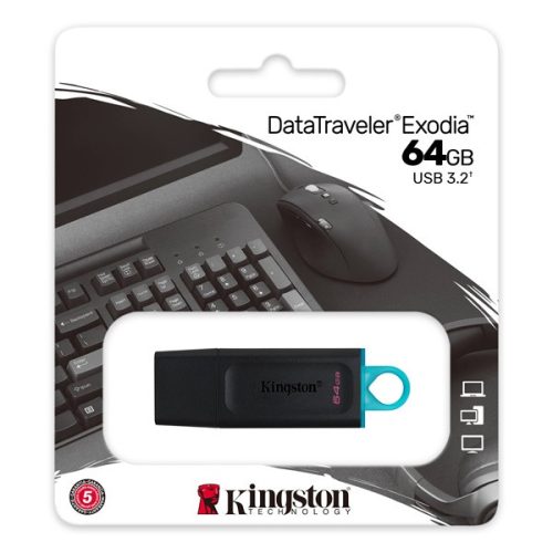 Kingston DataTraveler Exodia pendrive, USB 3.2, 64 GB. DTX/64GB