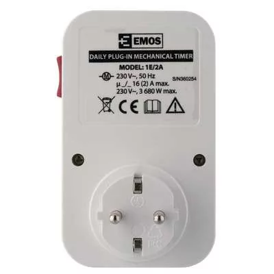 Programozható kapcsolóóra mechanikus 1. EMOS P5522