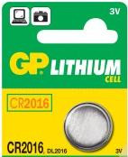 GP CR2016 gombelem, Lithium (B1516)