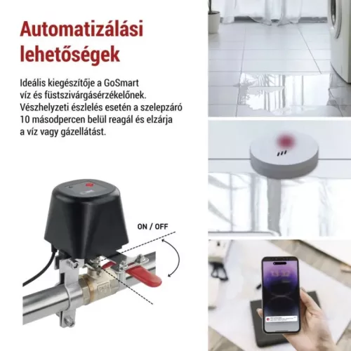 GoSmart Motoros víz/gáz szelepzár ZigBee. P5640S 