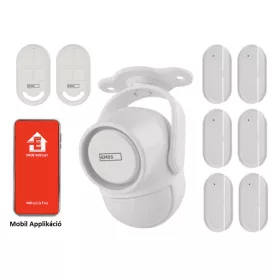   Vezeték nélküli WiFi-s lakásriasztó mozgásérzékelővel, + 6× ajtó/ablak érzékelővel. IP‑126L GUARDIAN. (H5030) EMOS