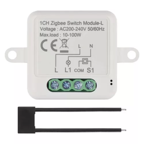 GoSmart kapcsolómodul IP-2103SZ, ZigBee, 1 csatornás (nem igényel N vezetéket).  H5103