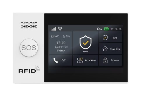 Vezeték nélküli WIFI/GSM riasztó szett érintőképernyős kijelzővel. PG-107 4G