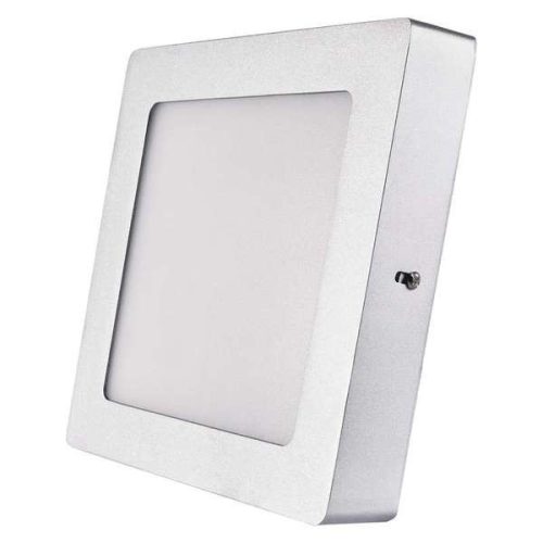 LEDes fali/mennyezeti lámpa, 12 W négyzetes. LED panel. nappali fehér. ZM6232 ezüst EMOS