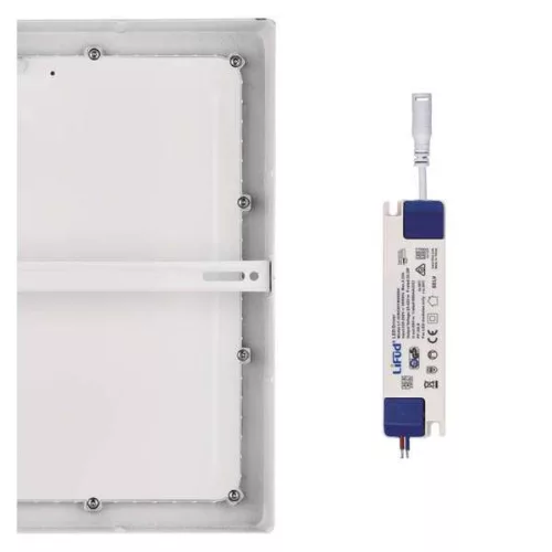 LEDes fali/mennyezeti lámpa, 24 W négyzetes. LED panel. nappali fehér. ZM6152 fehér EMOS