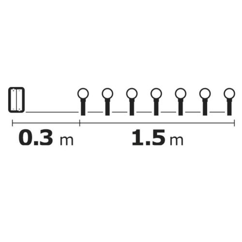 LEDes IDÕZÍTÕS minifüzér zöld, ELEMES. ZY1949