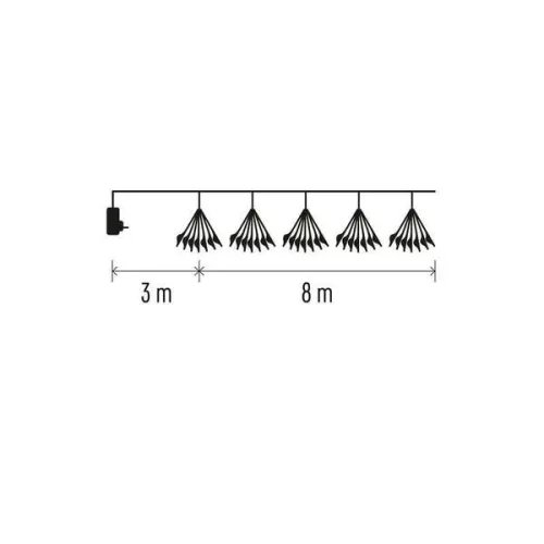 Nanó LED-es FÜRTÖS hálózati fényfüzér, 450 db meleg fehér LED, IDŐZÍTŐS. D3AW11