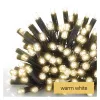 100 LED-es sorolható füzér, fekete, 10 m, kültéri és beltéri, meleg fehér. D2AW03
