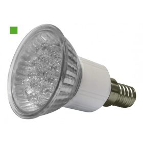 E14 izzó 21 LED zöld E14 izzó 21 LED zöld