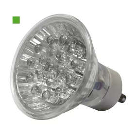 GU10 izzó 21 LED zöld