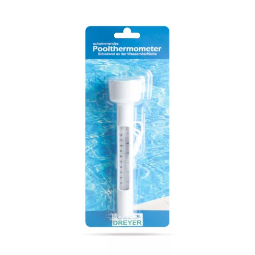 Medencehőmérő (lebegő), fehér, 17 x 4,5 cm. 56128A