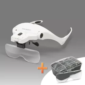   Fejpántos nagyító LED világítással + nagyító lencse szett. 10792