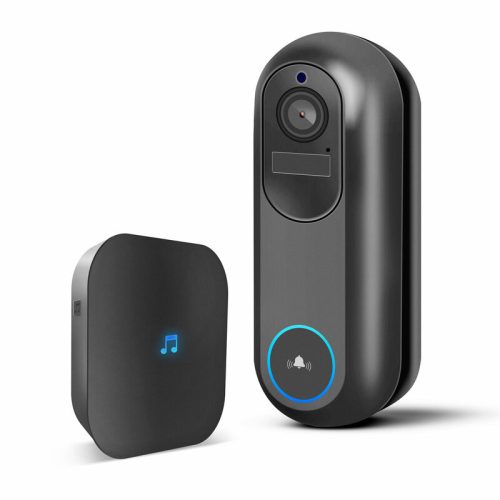 Smart videó kaputelefon szett Wi-Fi-s, akkumulátoros, + csengő.  55387BK