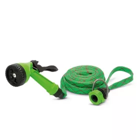   Flexibilis szövet locsolótömlő (10 méter) 5 az 1-ben szórófejjel. 11348