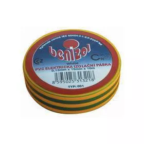 PVC szigetelőszalag 15 mm/10 m zöld-sárga